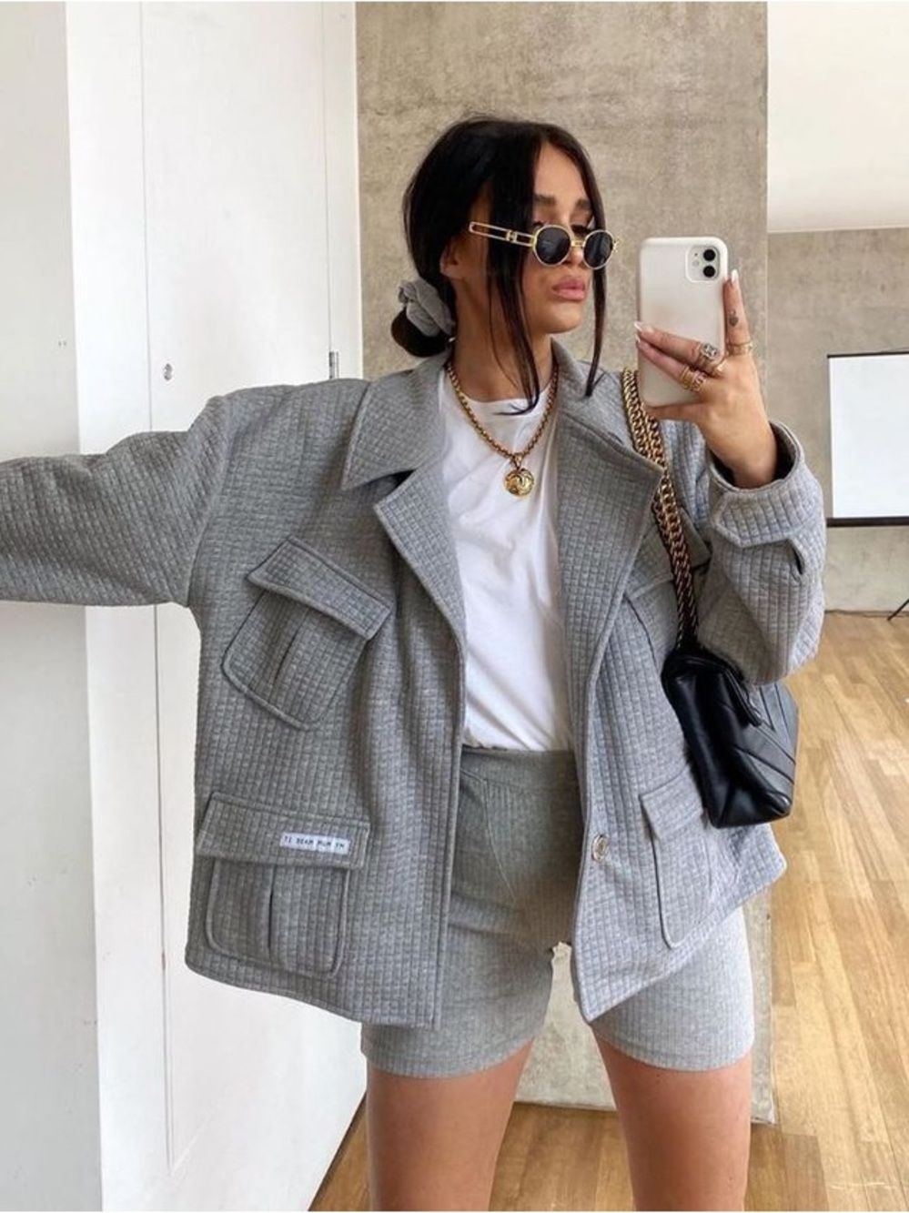 My Mum Made It
Grey Quilted Pocket Jacket